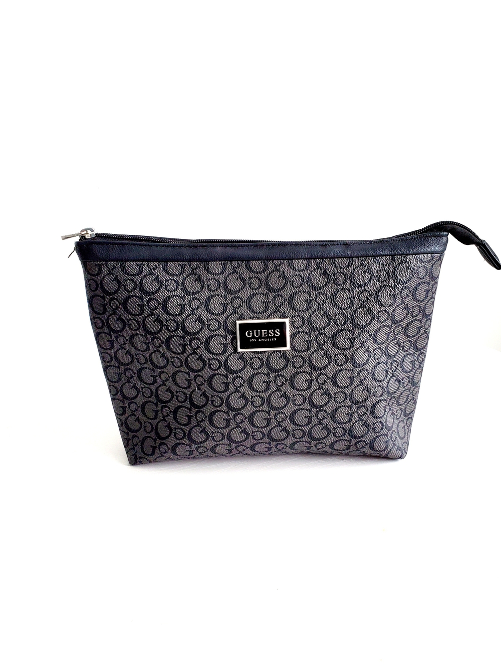 GUESS Black and Gray Signature Cosmetic Pouch